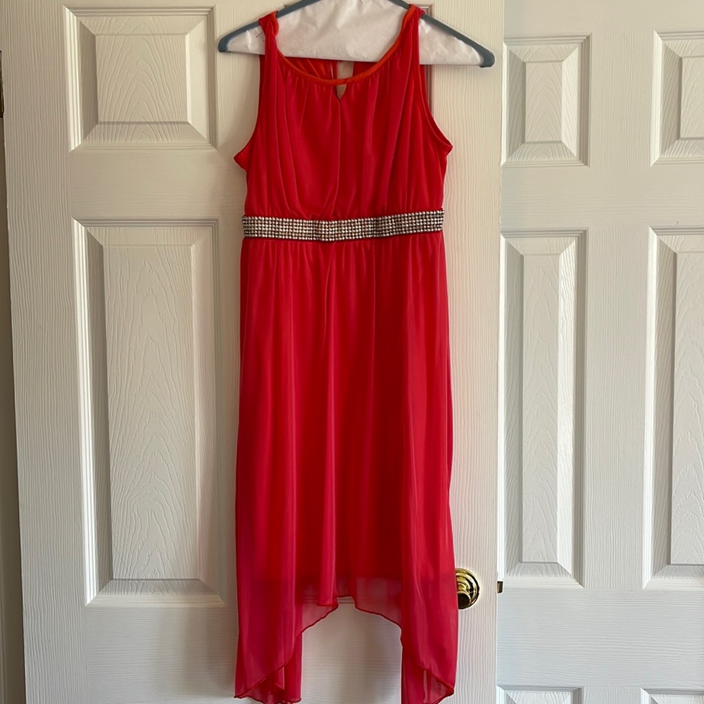 Poppies and Roses Coral Dress